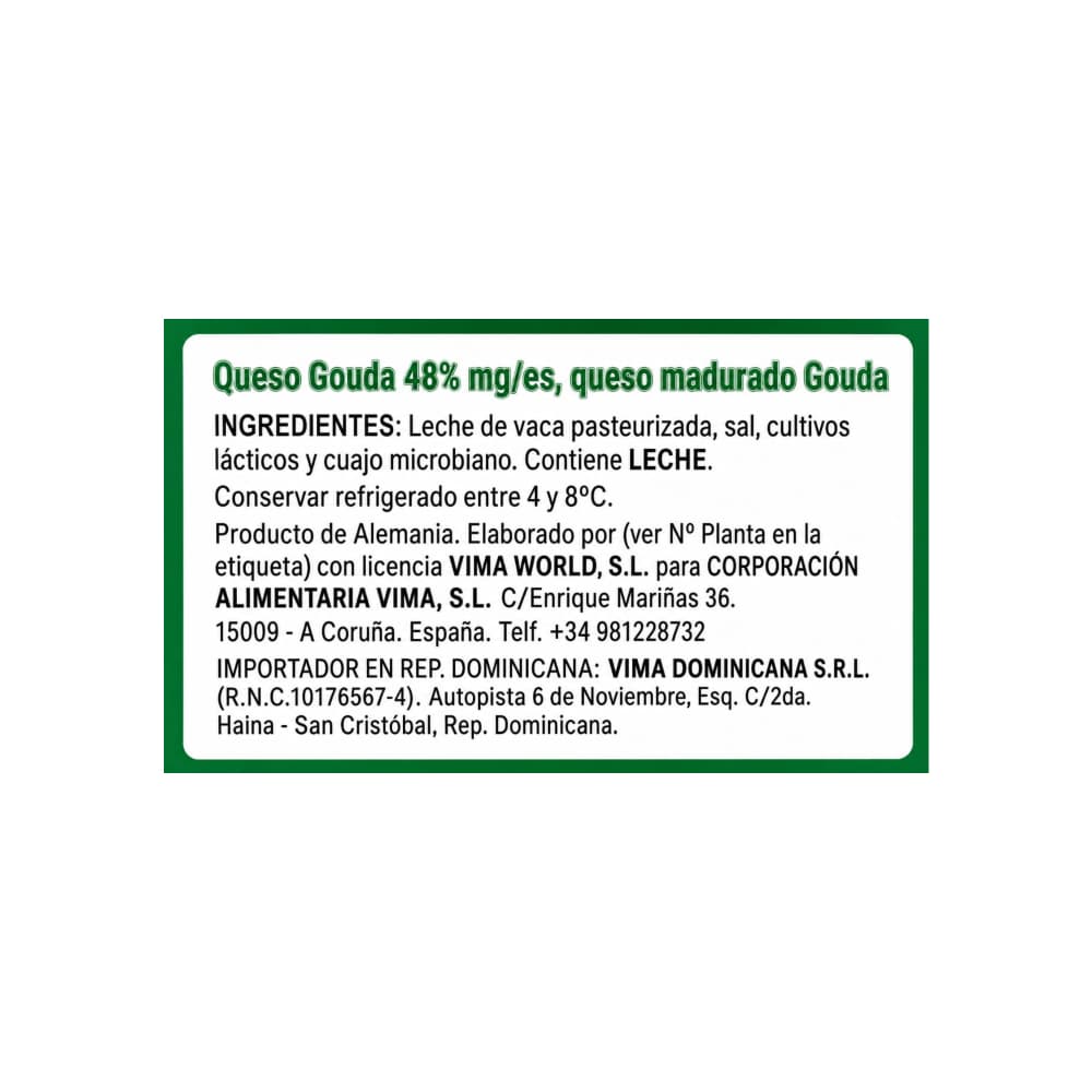 Queso Gouda Vima Foods (3 kg / 6.61 lb) - 2