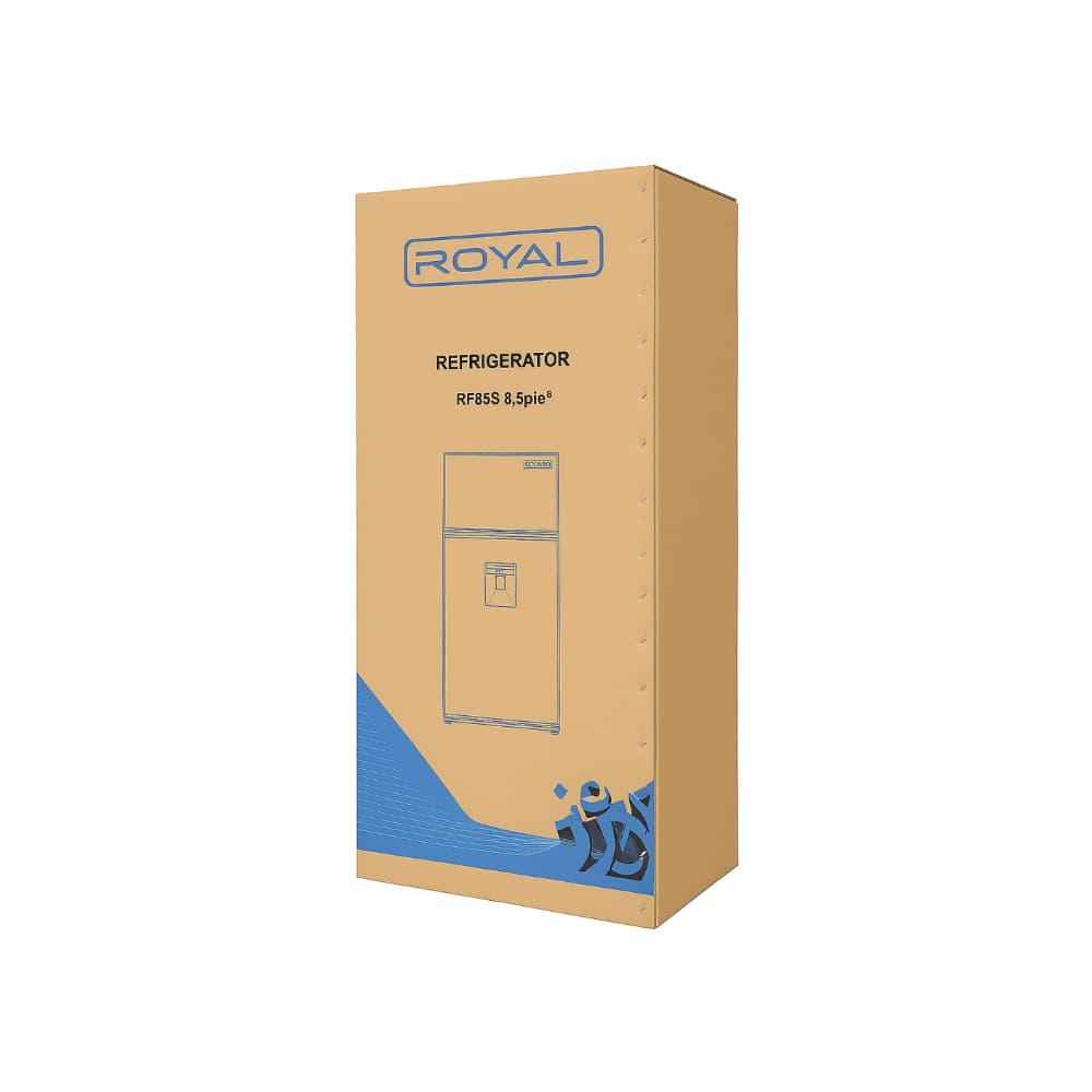 Refrigerador (240 L / 8,5 pies³) de 2 puertas con dispensador de agua, color negro y gris oscuro – Royal RF85S - 4