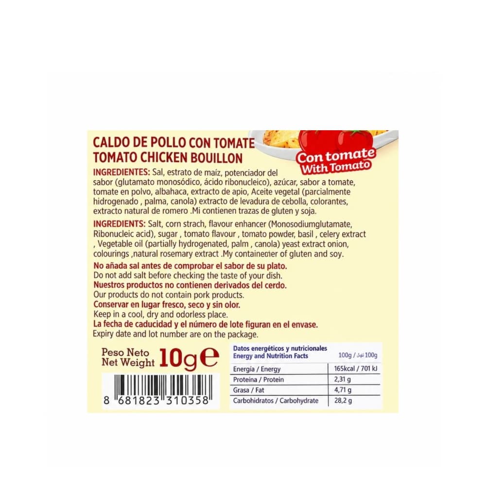 Caldo de pollo con tomate Tuti Tuti (10 g / 0.35 oz) - 3