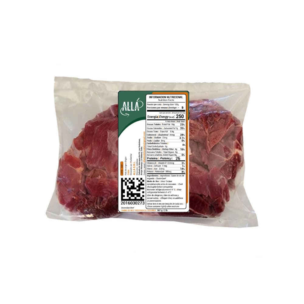 Carne de res troceada de segunda ALLÁ (907 g / 2 lb) - 4
