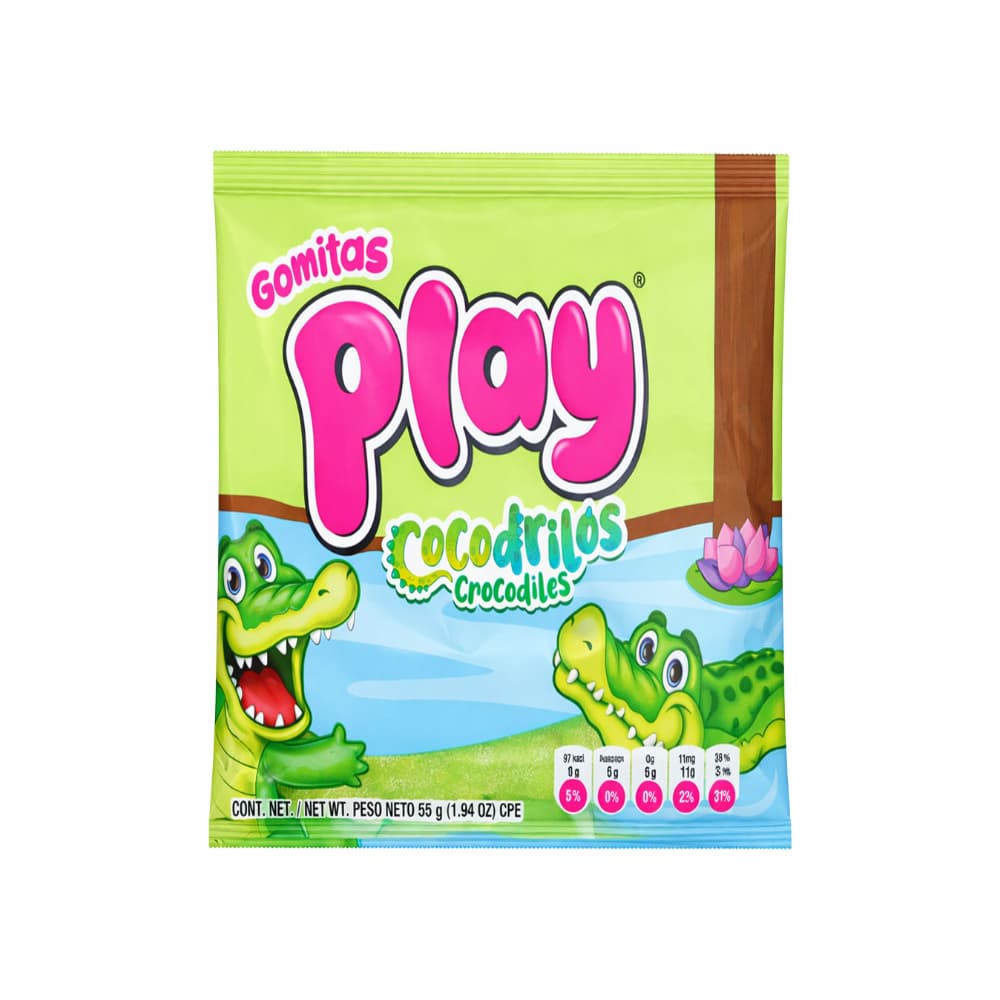 Gomitas con forma de cocodrilo Play (55 g / 1.94 oz)