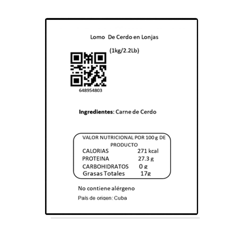Lomo de cerdo en lonjas Y&D Ricos (1 kg / 2.2 lb) - 3