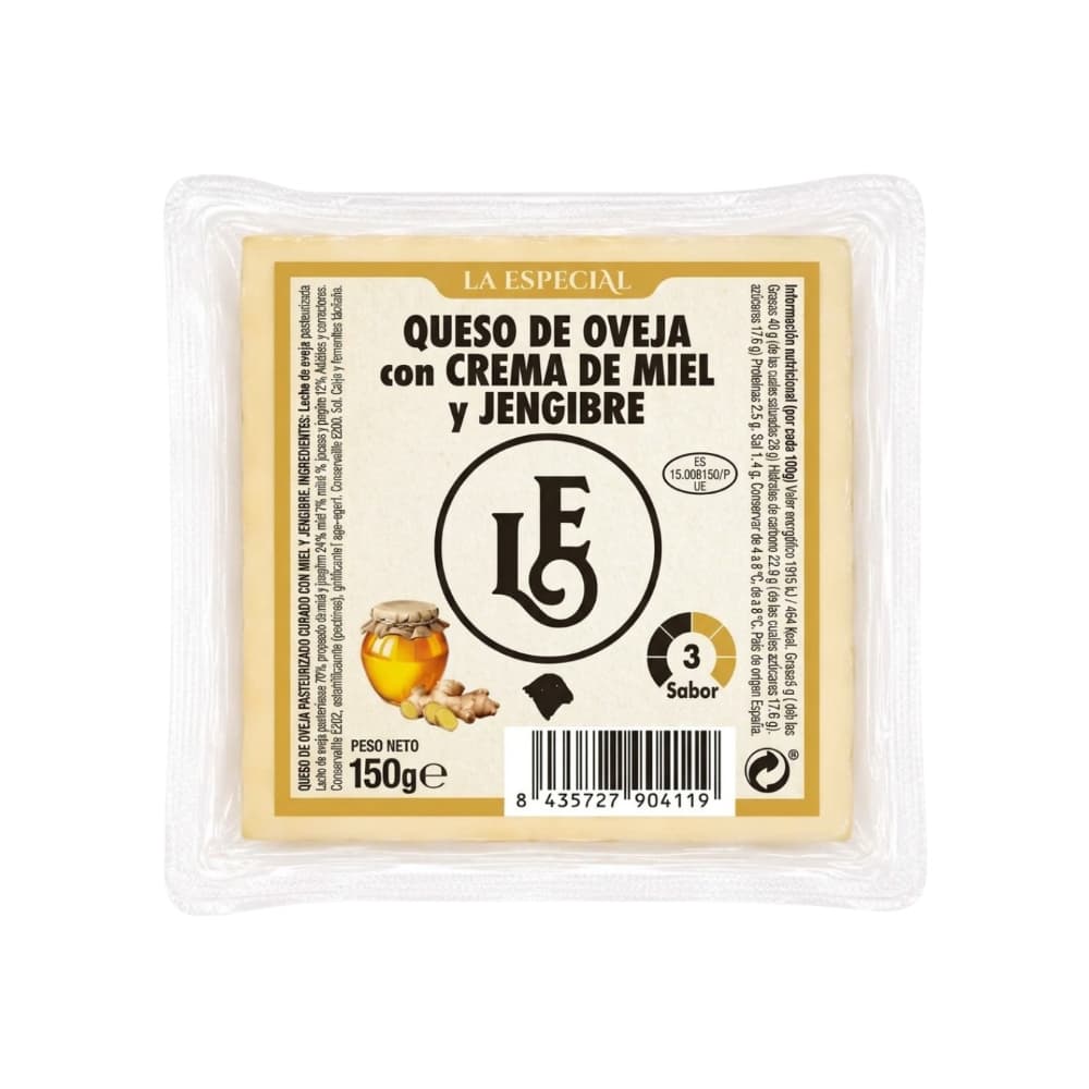 Queso de oveja con crema de miel y jengibre La Especial (150 g / 5.29 oz)