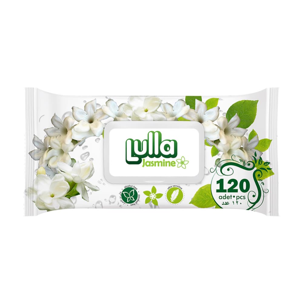 Toallitas húmedas con fragancia de jazmín Lulla (120 U)