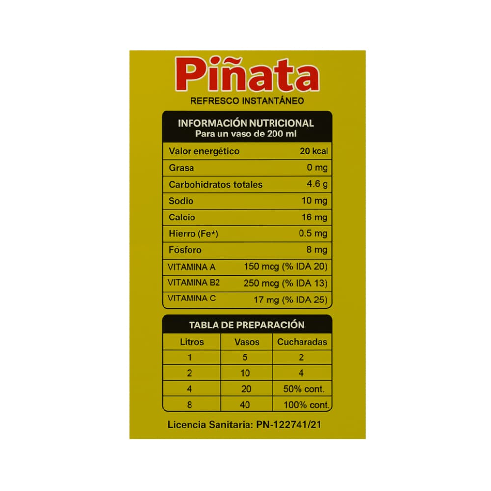 Refresco instantáneo sabor cóctel Piñata (200 g / 7 oz) - 3