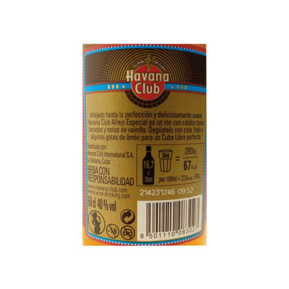 Ron añejo especial Havana Club (500 ml) - 5