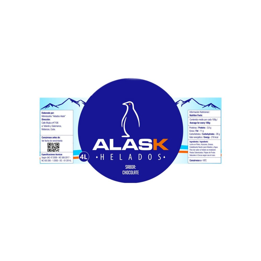 Helado de chocolate Alask (4 L) - 2