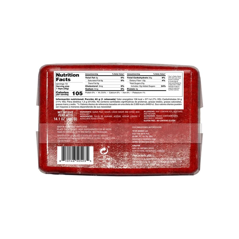 Pasta de guayaba en barra YEYA (400 g / 14.11 oz) - 2