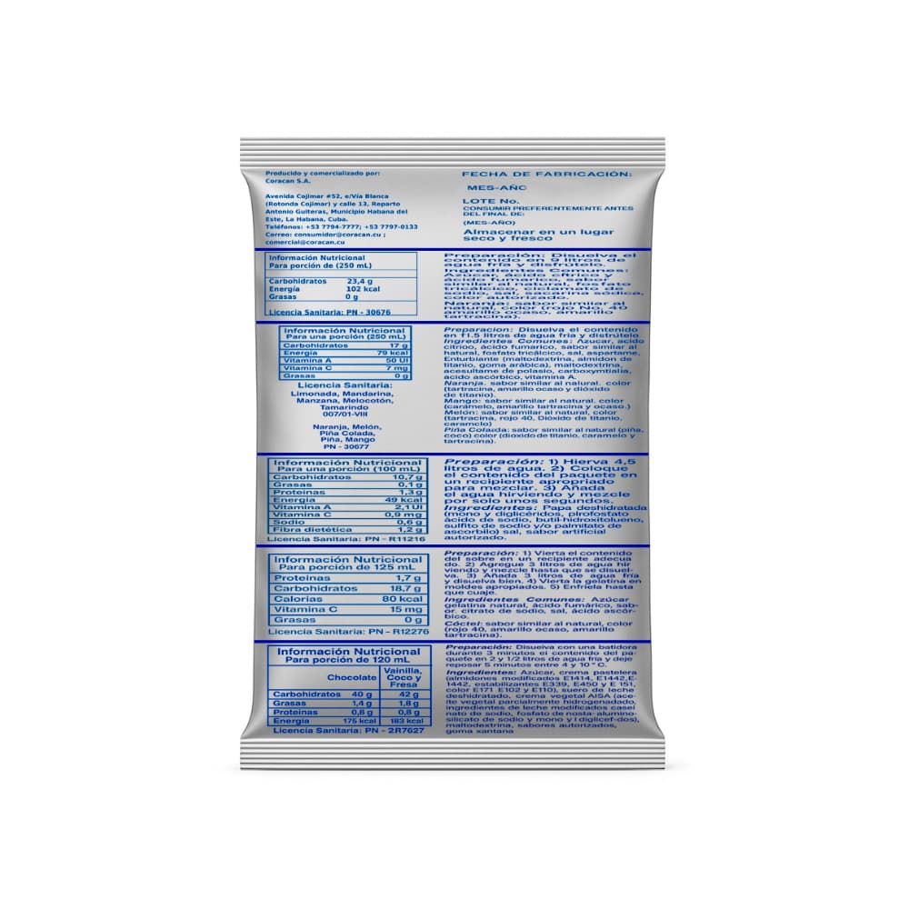 Gelatina de cóctel Coracan (1 kg / 2.2 lb) - 2