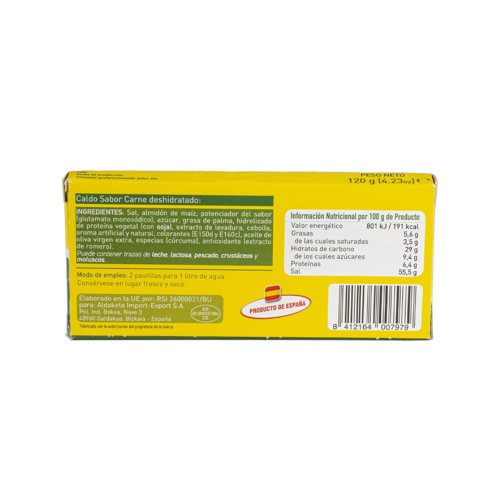Caja de 12 cubos de caldo sabor carne Aldaketa (120 g / 4.23 oz) - 4