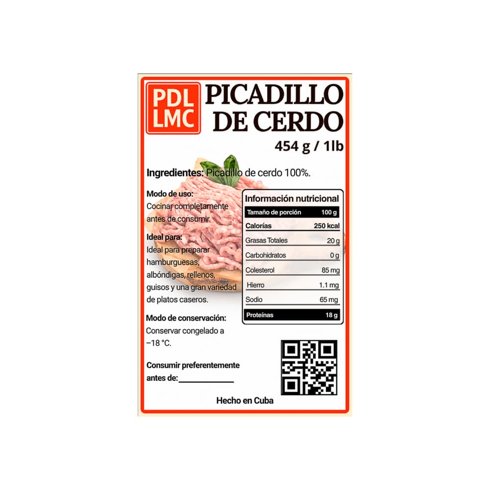 Picadillo de cerdo PDL LMC (454 g / 1 lb) - 3