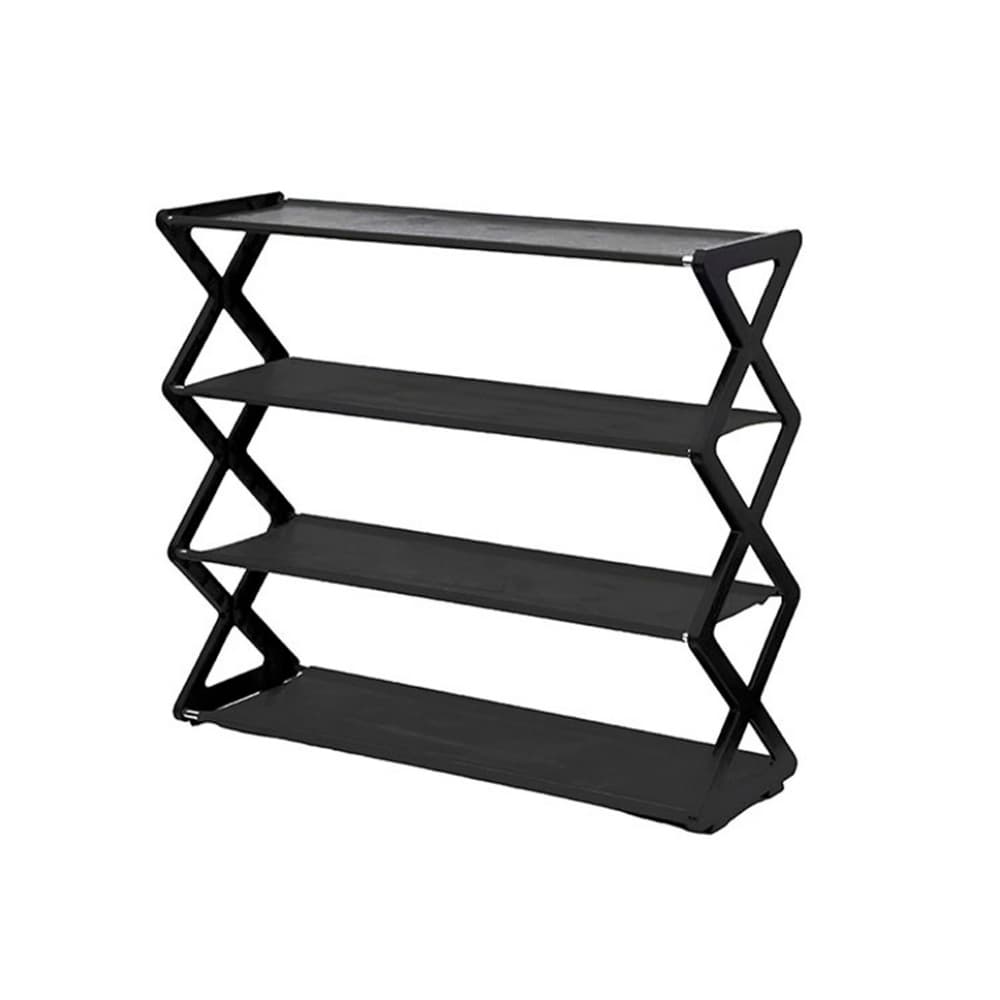 Zapatera de 4 niveles multifuncional para organizar calzado X-Shaped