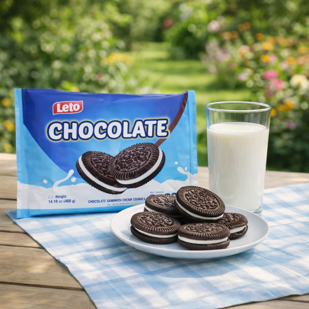 Galletas sandwich de crema de chocolate Leto (400 g / 14.10 oz) - 4