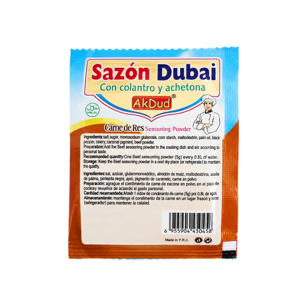 Sazón dubai de carne de res con culantro y achote akdud (5 g) - 2