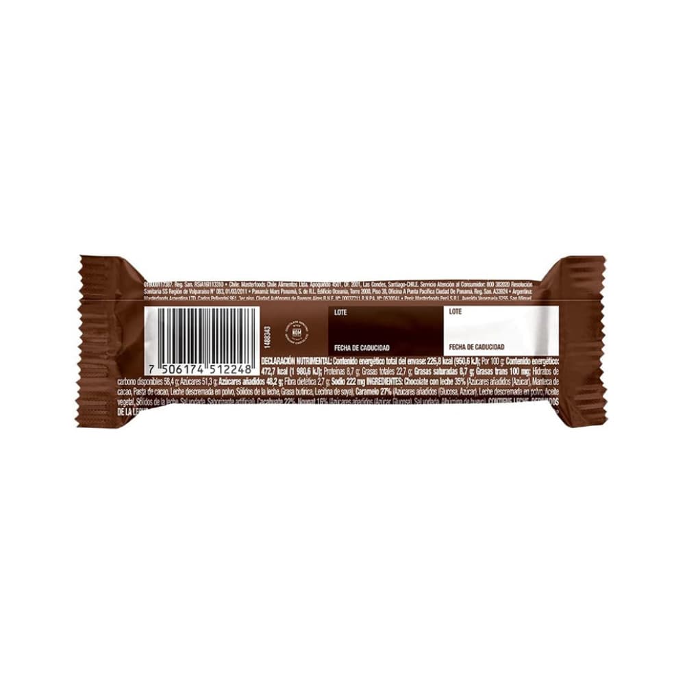 Barra de chocolate con relleno de caramelo y cacahuetes Snickers (48 g / 1.69 oz) - 5