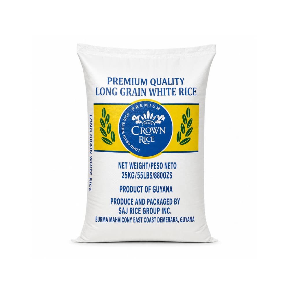 Arroz blanco de grano largo Crown Rice (25 kg / 55.1 lb)