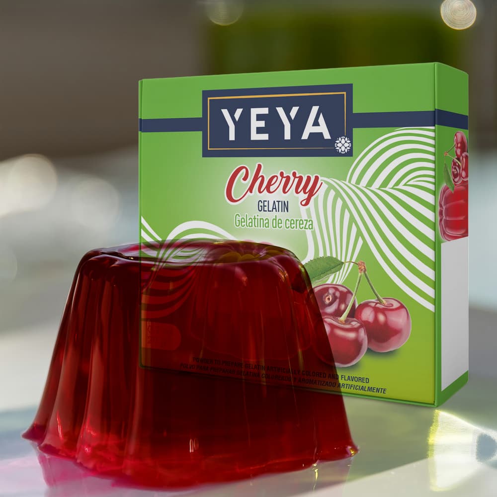 Gelatina sabor cereza YEYA (20 g) - 3