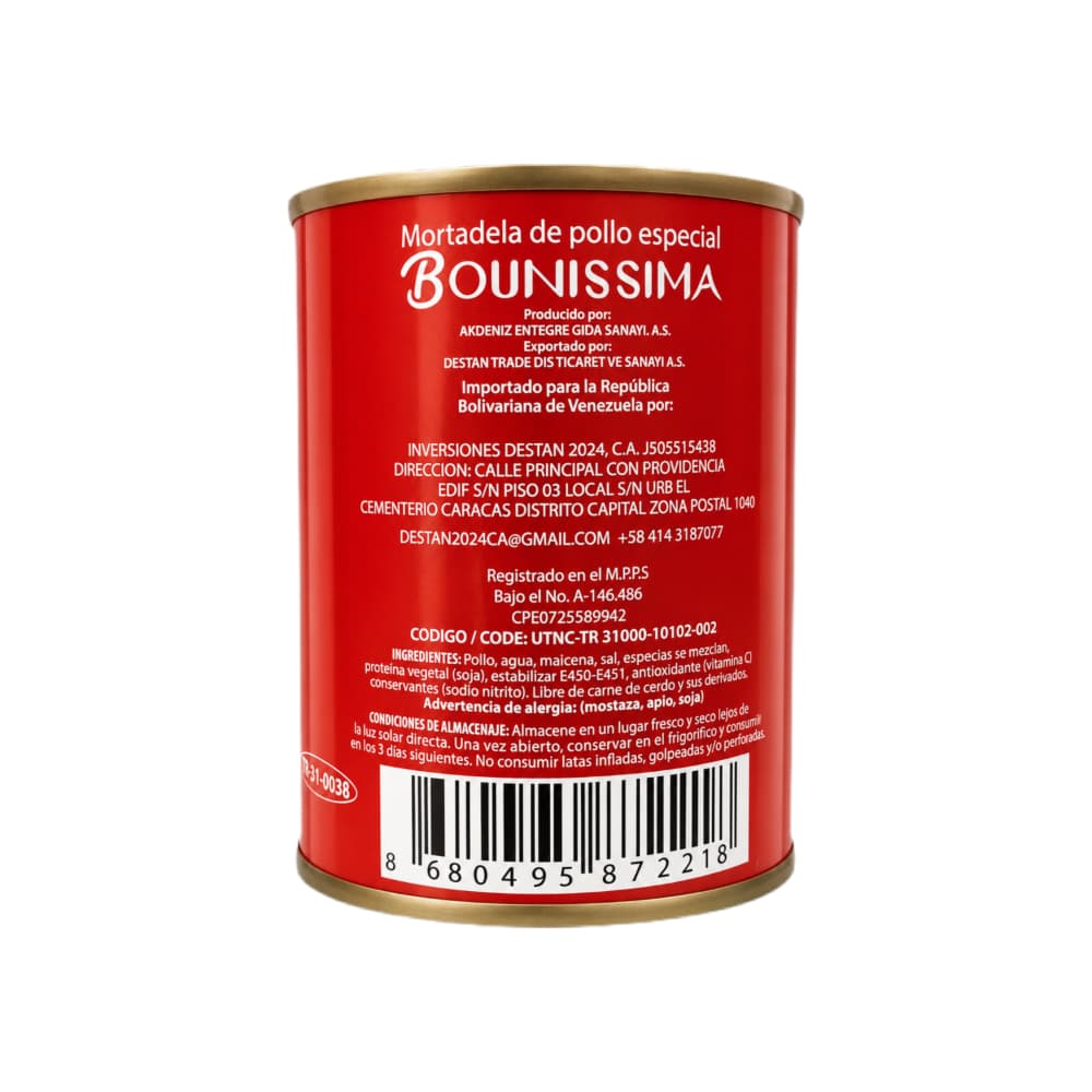 Mortadela de pollo especial Bounissima (340 g / 11.99 oz) - 2