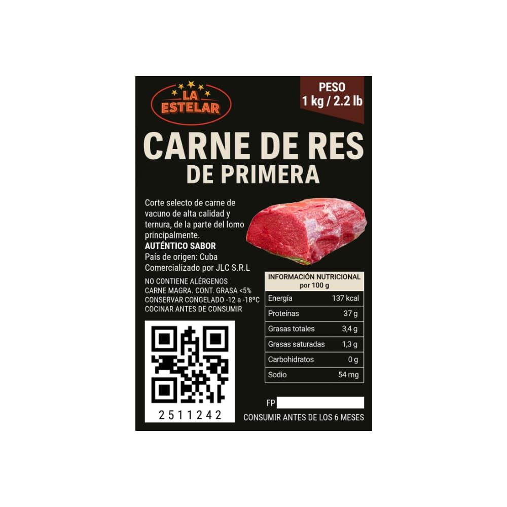 Carne de res de primera La Estelar (1 kg / 2.2 lb) - 3