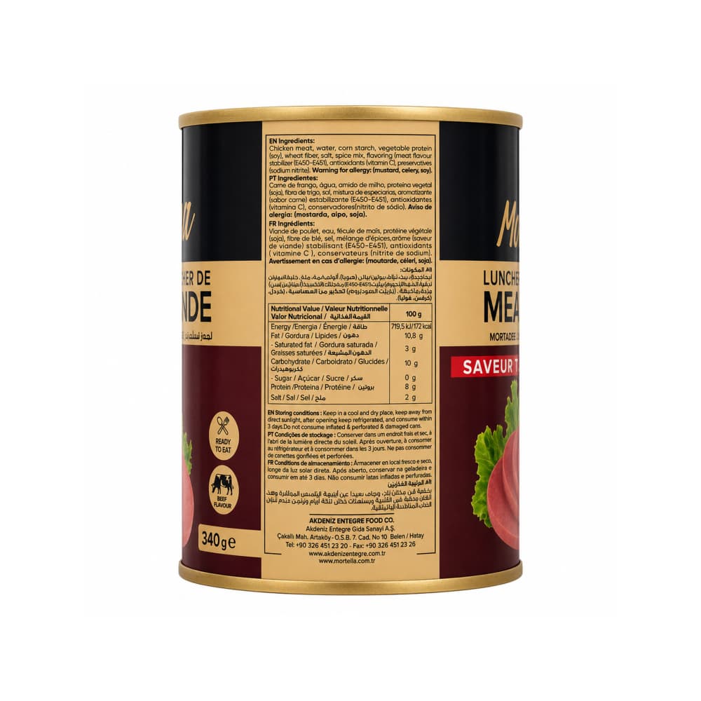 Mortadela especial sabor carne Mortella (340 g / 12.0 oz) - 3
