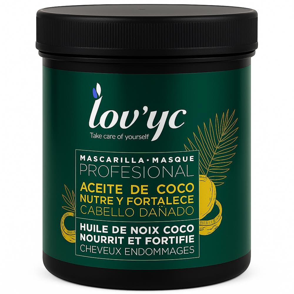Mascarilla capilar profesional de aceite de coco Lov'yc (700 ml)