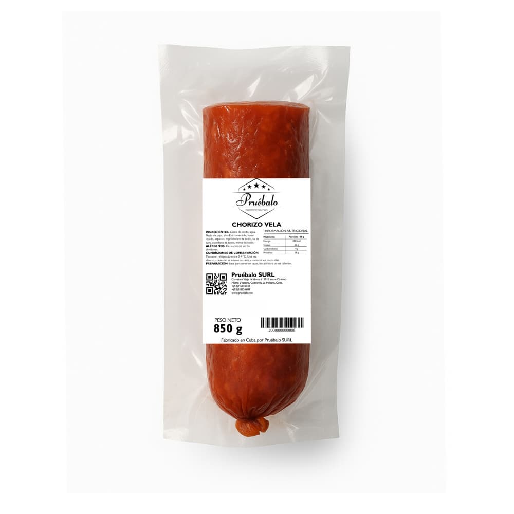 Chorizo vela Pruébalo (850 g / 1.87 lb)