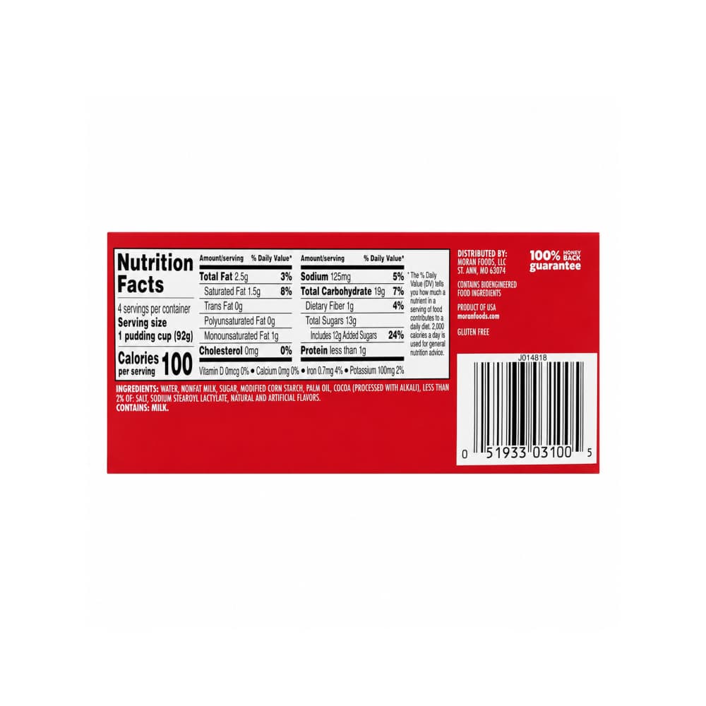 Natilla de chocolate Sunny's (4 x 92.1 g / 3.25 oz) - 6