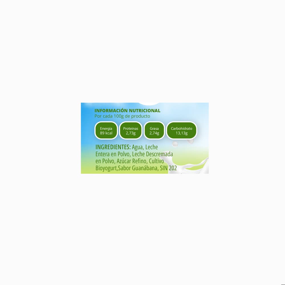 Yogurt probiótico de coágulo sabor guanábana RHD (4 L) - 2