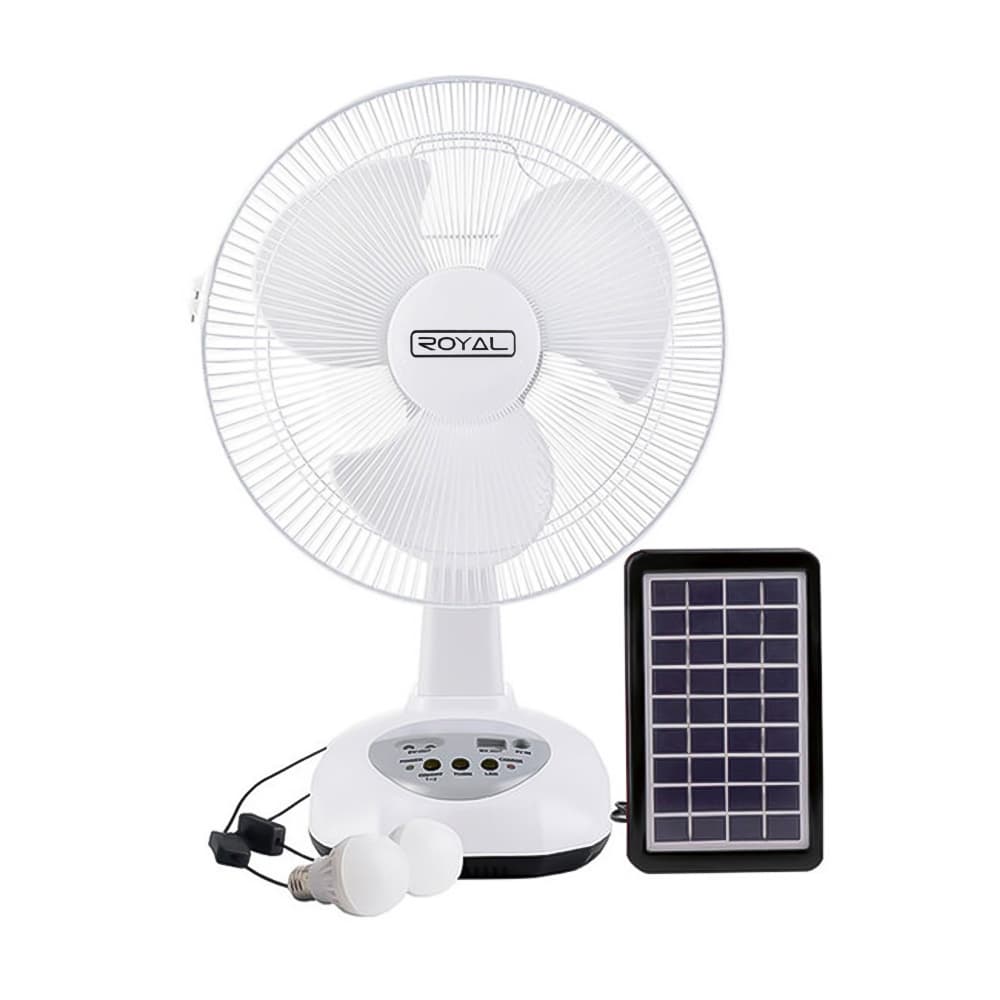 Ventilador blanco recargable 12" Royal RA12RSL