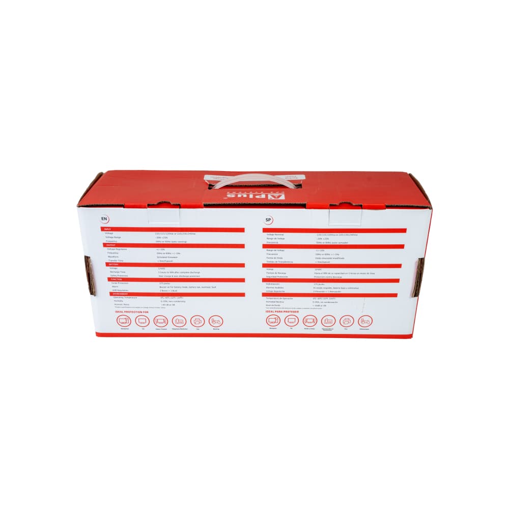 UPS con regulador de voltage automático de 600 VA negro APLUS PLus 5E - 3