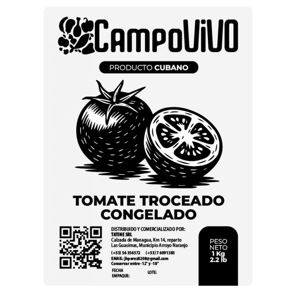 Tomate troceado congelado Campo Vivo (1 kg / 2.2 lb) - 3