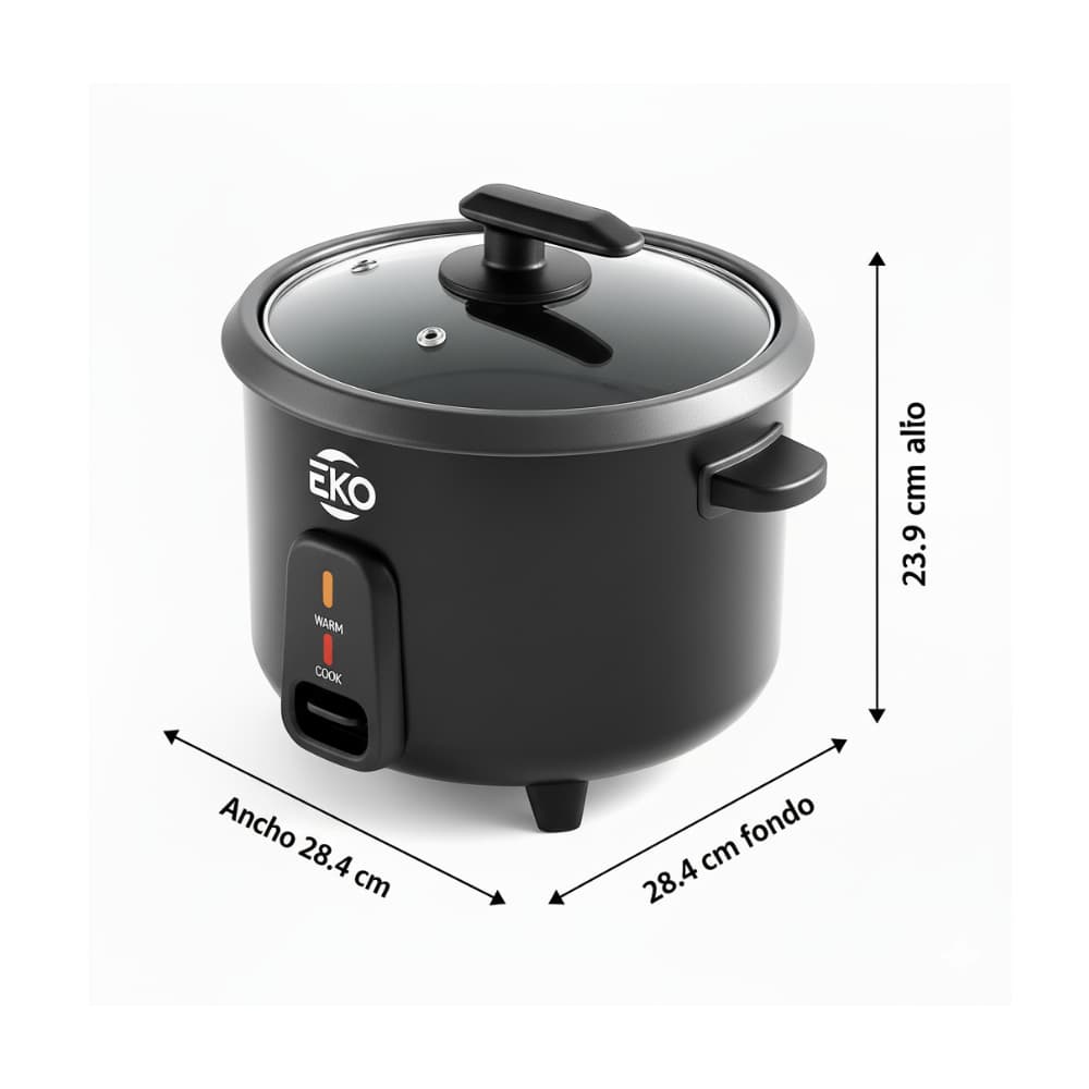 Olla arrocera eléctrica negra Eko CFXB-1.8EKO - 2