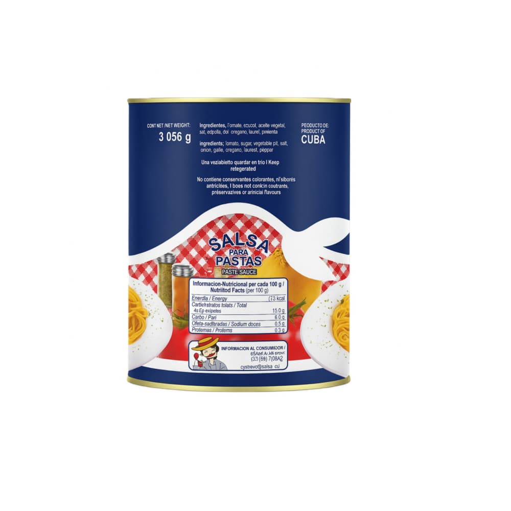 Salsa para pastas Conchita (3.05 kg / 6.72 lb) - 2