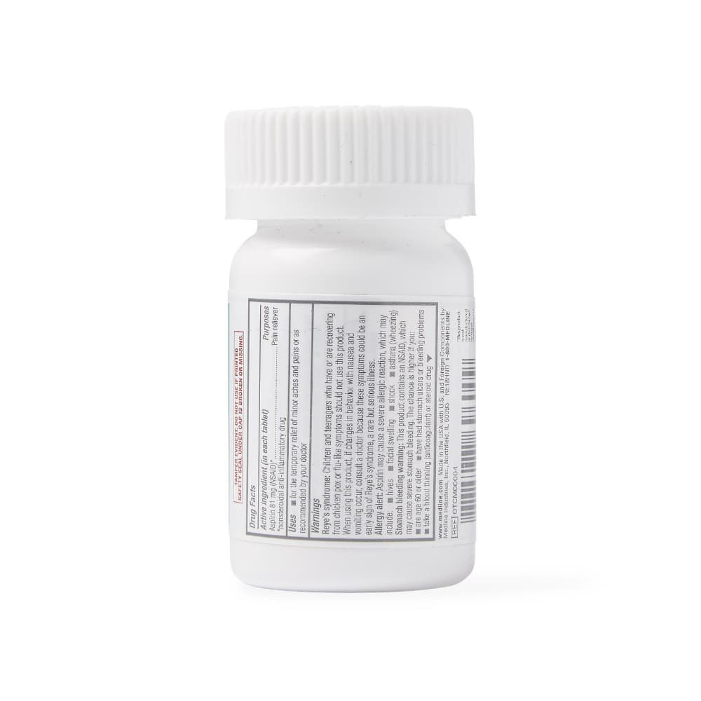 Aspirina ácido acetilsalicílico masticable sabor naranja 81 mg Medline (36 tabletas) - 2