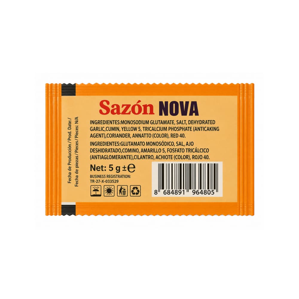 Sazón con cilantro y achiote Nova (25 g) - 3