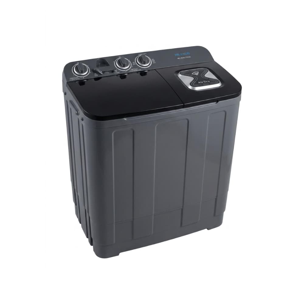 Lavadora semiautomática de doble tina 7 kg color gris Milexus ML-WM-7KGS