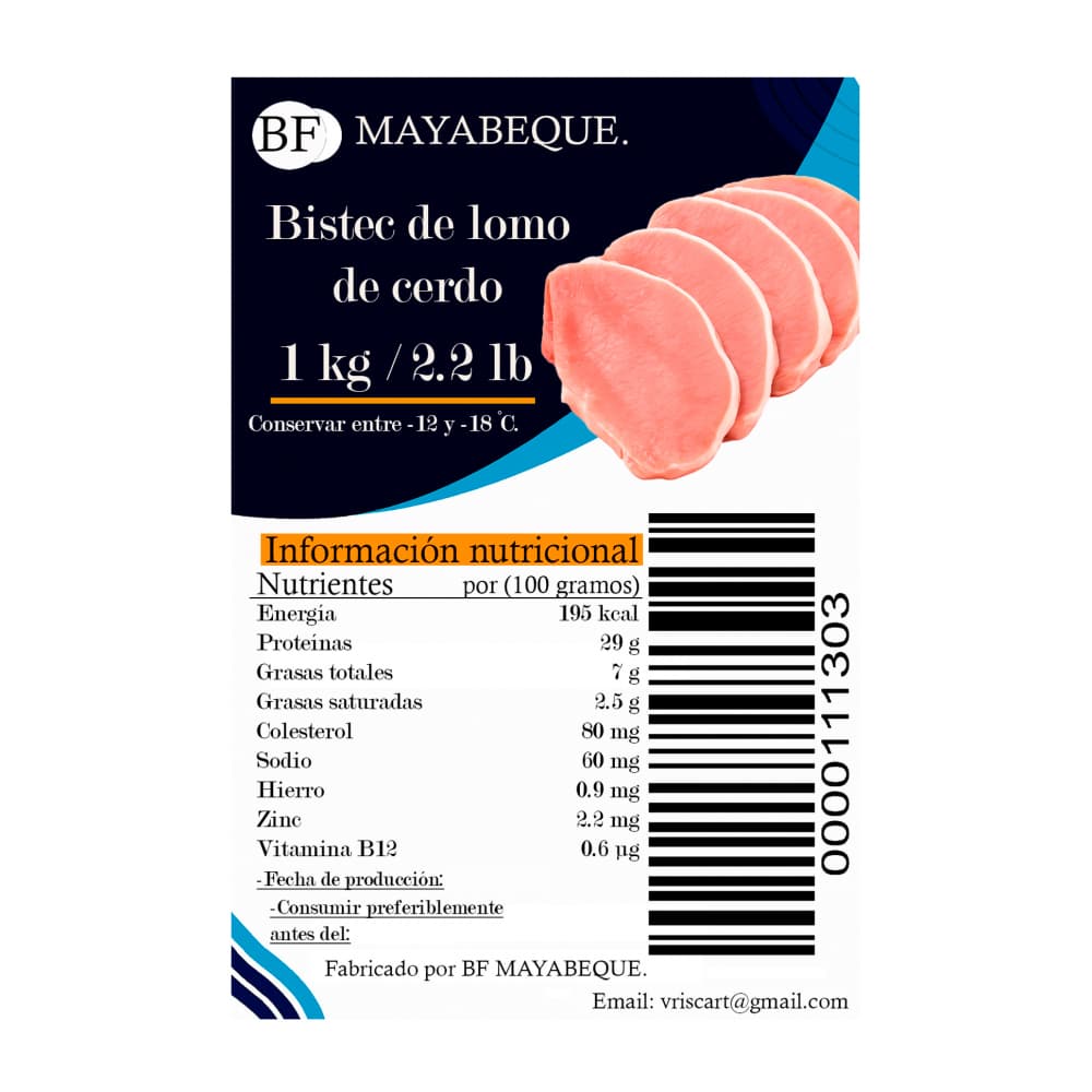 Bistec de lomo de cerdo BF Mayabeque (1 kg / 2.2 lb) - 5