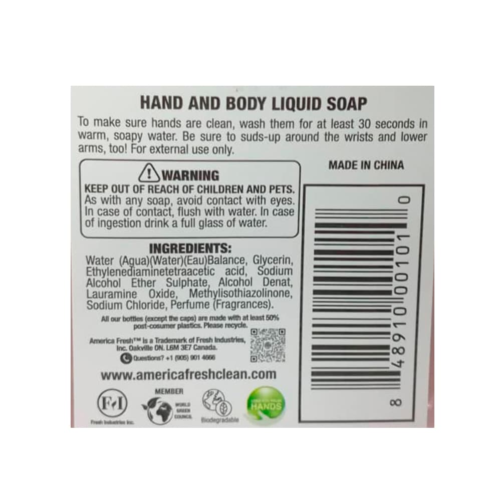 Jabón líquido de rosas para manos América Fresh (300 ml / 10.10 oz) - 3