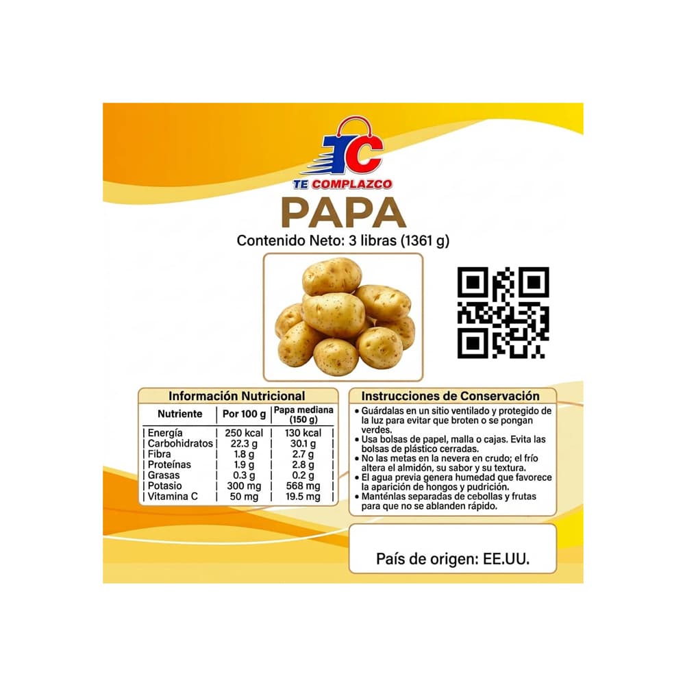 Papas Te Complazco (1.36 kg / 3 lb) - 2