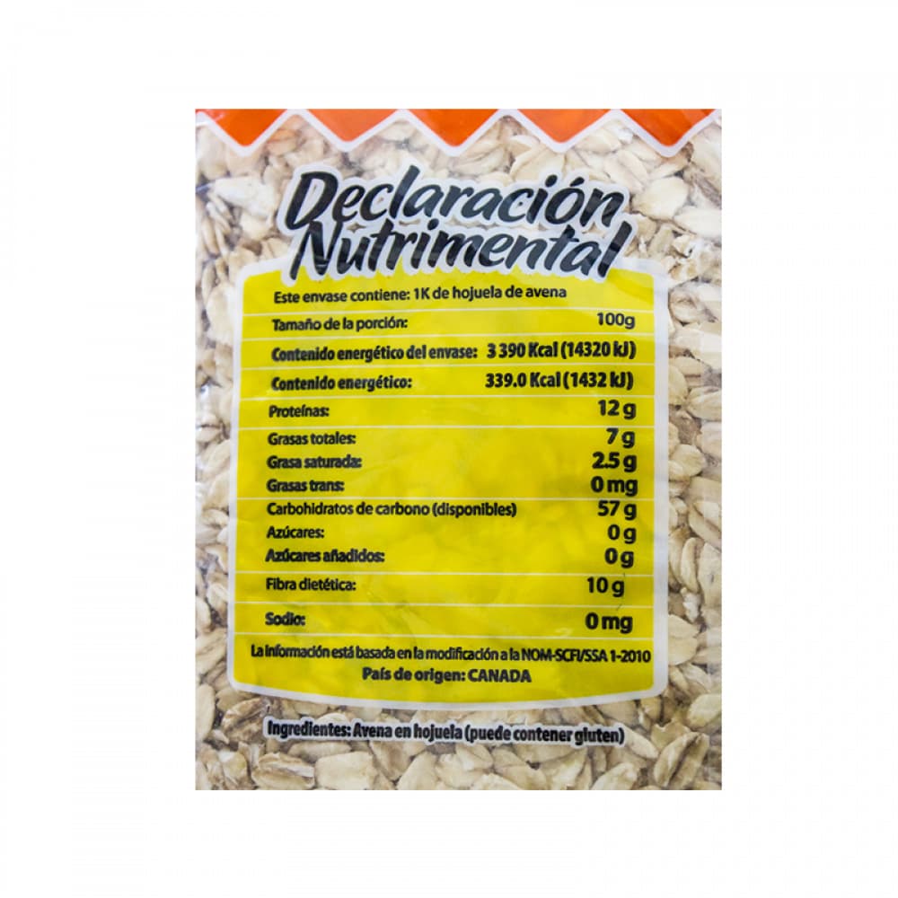 Avena en hojuelas La Merced (1 kg / 2.2 lb) - 3