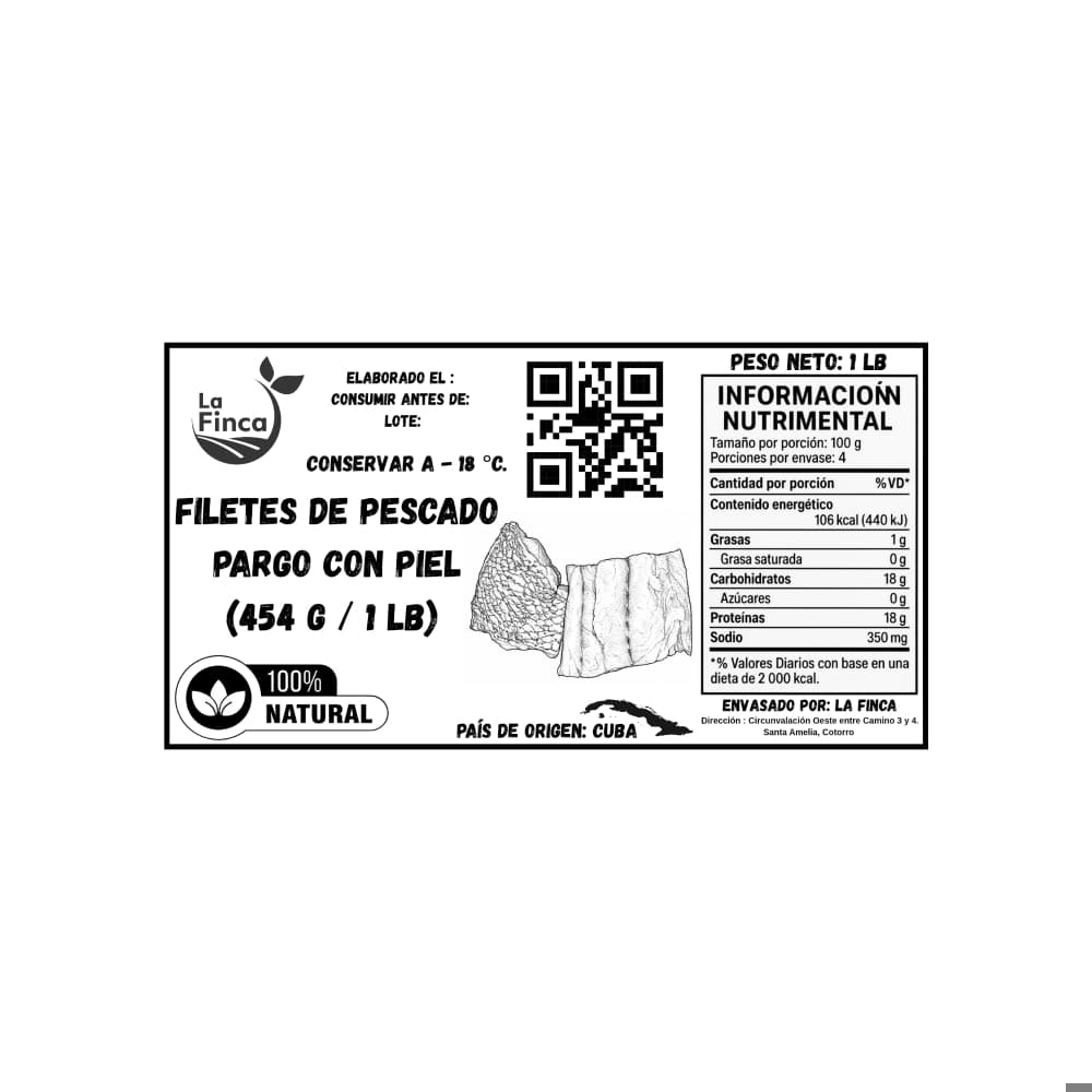Filetes de pescado pargo con piel La Finca (454 g / 1 lb) - 3