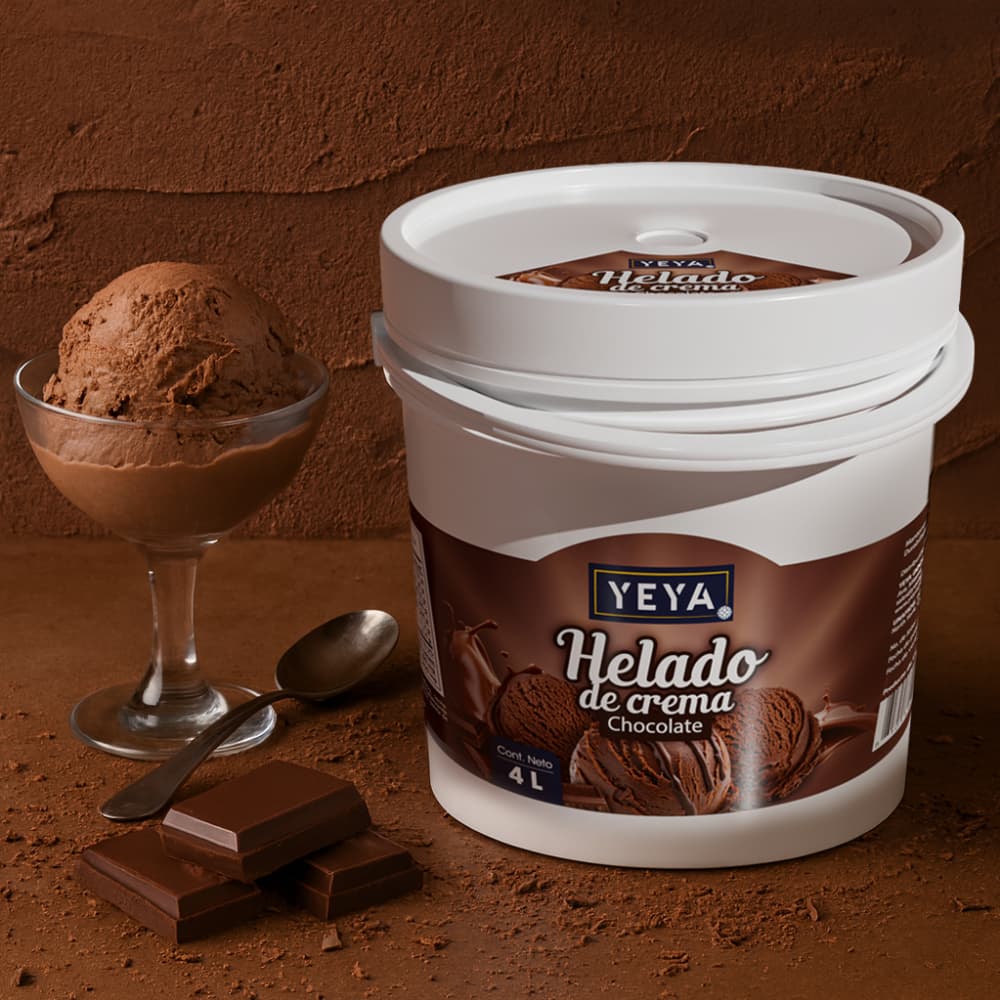 Helado de crema sabor chocolate YEYA (4 L) - 2