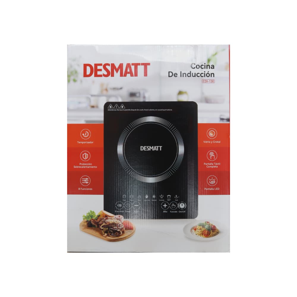 Cocina de inducción negra Desmatt CDI-130 - 2