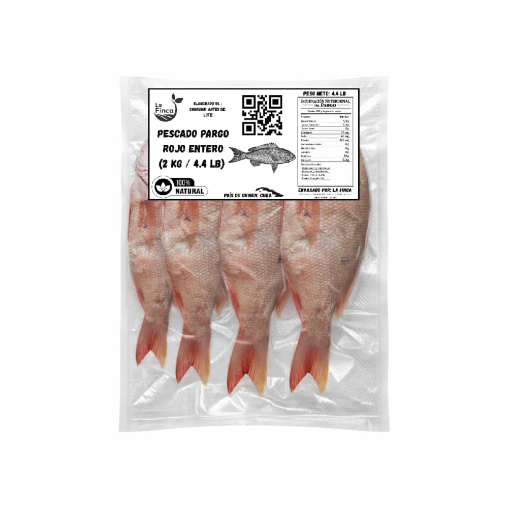Pescado pargo rojo entero La Finca (2 kg / 4.4 lb) - 2