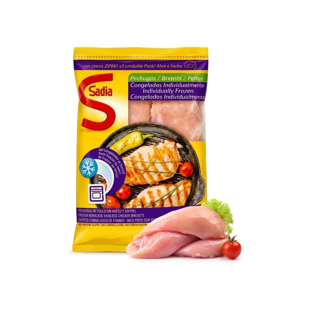 Pechuga de pollo sin piel y sin hueso Sadia (1 kg / 2.2 lb)