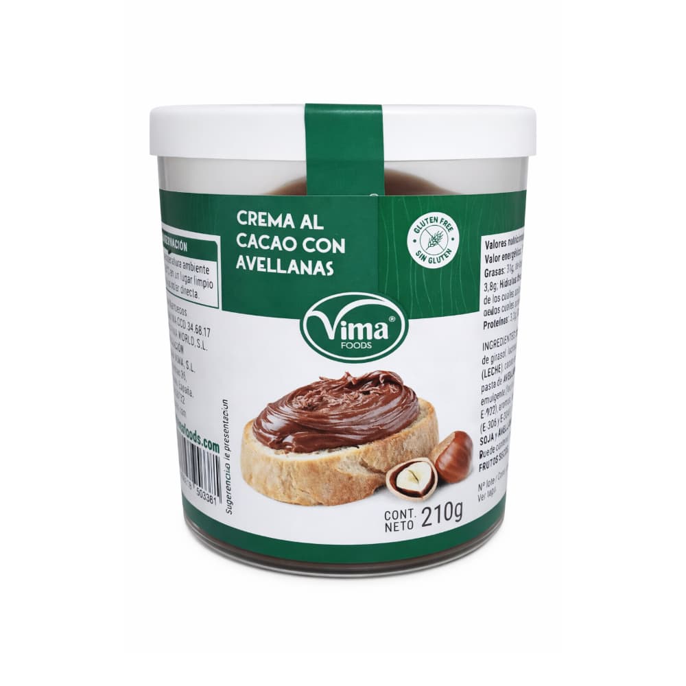 Crema de cacao con avellanas Vima Foods (210 g / 7.41 oz)