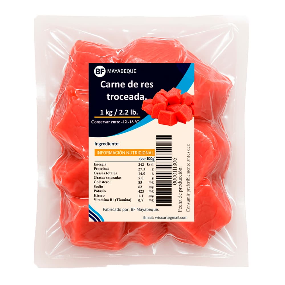 Carne de res troceada BF Mayabeque (1 kg / 2.2 lb) - 2