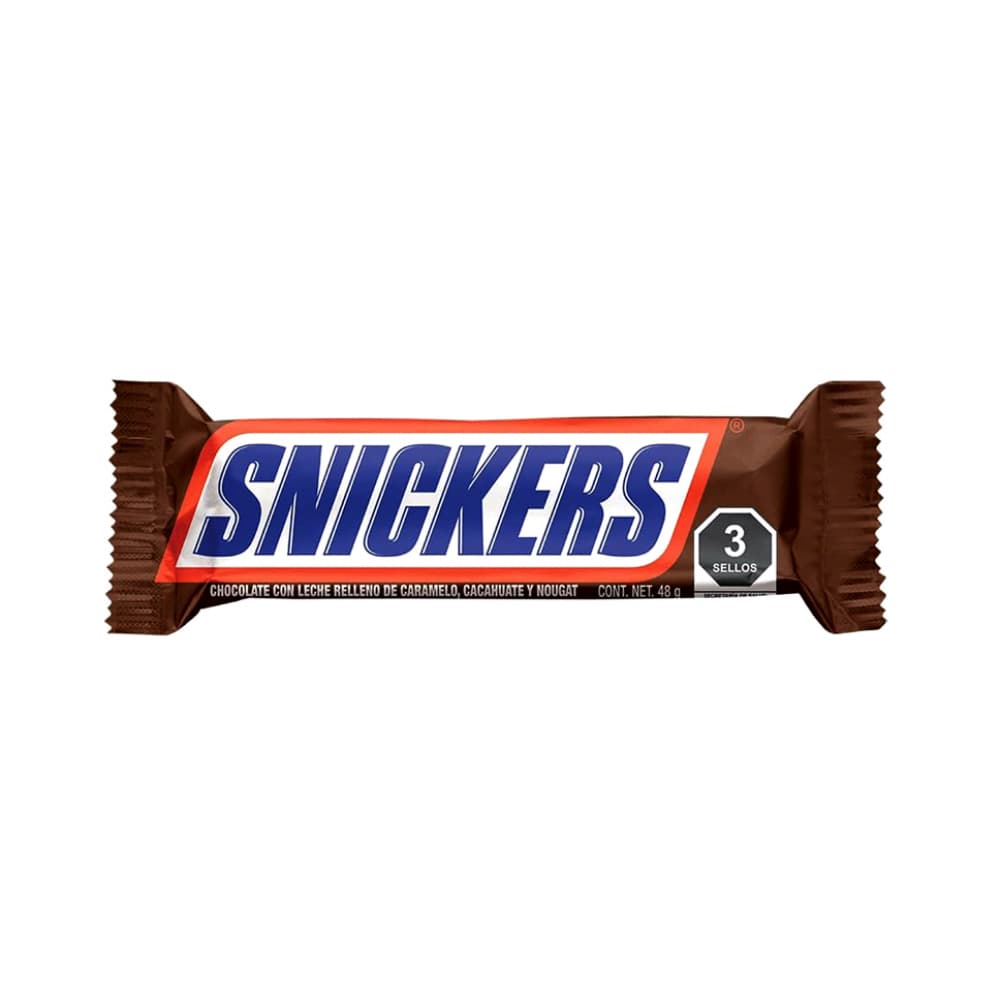 Barra de chocolate con relleno de caramelo y cacahuetes Snickers (48 g / 1.69 oz) - 3