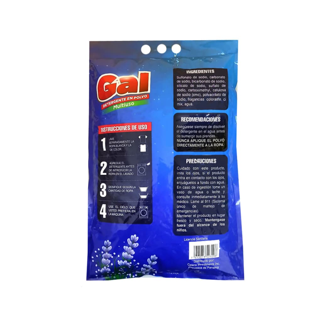 Detergente en polvo multiuso con aroma a lavanda Gal (500 g / 1.1 lb) - 3