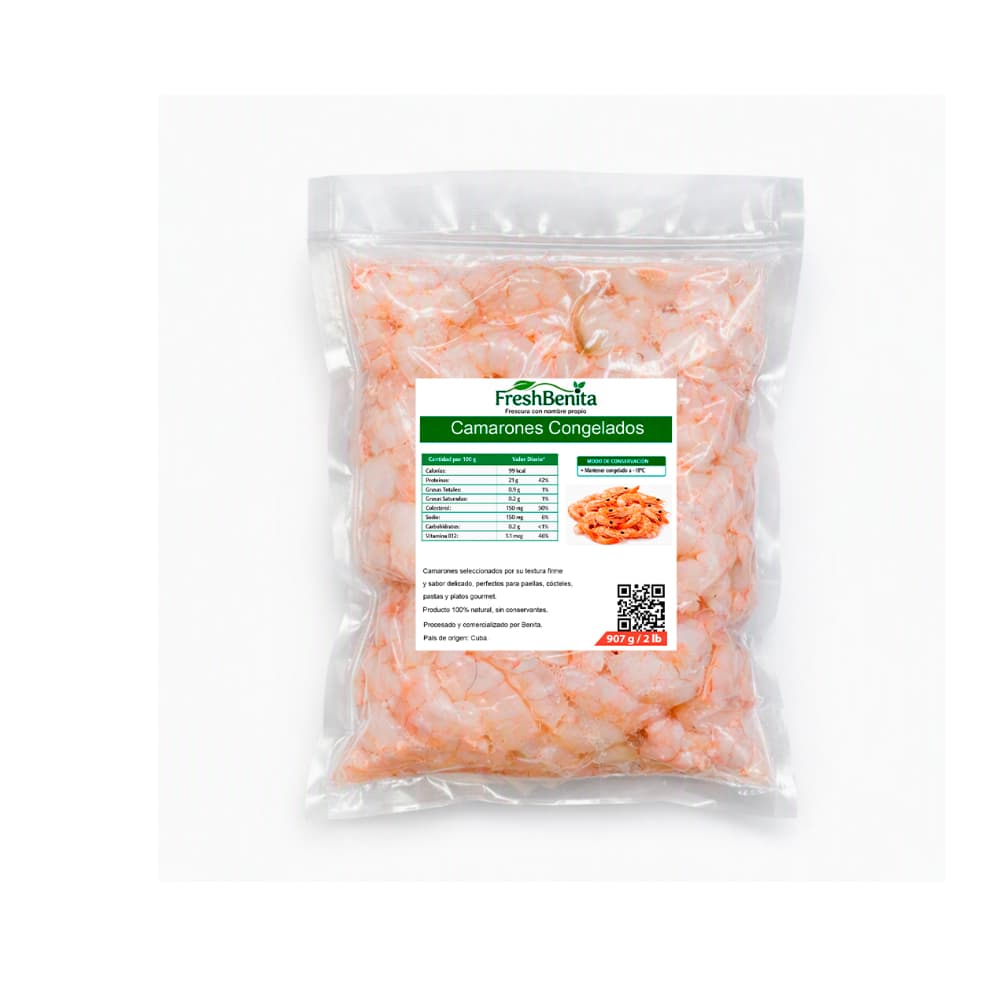 Camarones congelados FreshBenita (907 g / 2 lb)